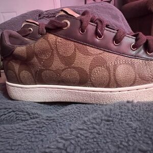 Brown Signature Coach Sneakers 7.5